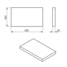 SAPHO AVICE doska 60x36cm, dub Rover AV0664 - Sapho