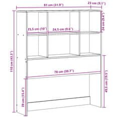 Vidaxl Čelo postele s úložným priestorom voskovo hnedé 75 cm borovica