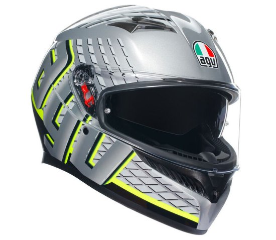 AGV K3 E2206 MPLK FORTIFY GREY/BLACK/YELLOW FLUO