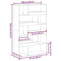 Petromila vidaXL Deliaca stena dub artisian 100x33x156,5 cm kompozitné drevo