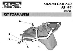 SHAD Montážna sada pre Horný kufor Top master S0S74T GSX 750 F