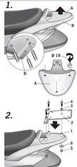 SHAD Montážna sada pre Horný kufor Top master V0BV22ST PIAGGIO BEVERLY 125 / 200 ‘02