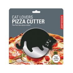 Popron.cz Kráječ na pizzu Kikkerland Cat Lovers ve tvaru kočky s čepelí z nerezové oceli CU308