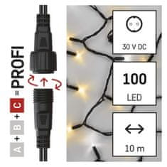 EMOS Profi LED spojovacia reťaz preblikávajúca, 10 m, vonkajšia, teplá/studená biela