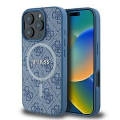 Guess Originální zadný kryt hardcase 4G Ring Classic Logo MagSafe GUHMP16XG4GFRB pre iPhone 16 Pro Max blue