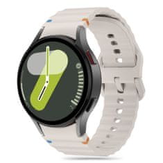 Tech-protect Silicone Sport remienok na Samsung Galaxy Watch 4 / 5 / 5 Pro / 6 / 7 / FE, starlight