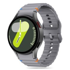 Tech-protect Silicone Sport remienok na Samsung Galaxy Watch 4 / 5 / 5 Pro / 6 / 7 / FE, crayon grey