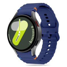 Tech-protect Silicone Sport remienok na Samsung Galaxy Watch 4 / 5 / 5 Pro / 6 / 7 / FE, navy blue