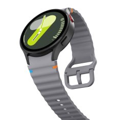 Tech-protect Silicone Sport remienok na Samsung Galaxy Watch 4 / 5 / 5 Pro / 6 / 7 / FE, crayon grey