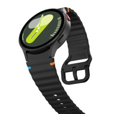 Tech-protect Silicone Sport remienok na Samsung Galaxy Watch 4 / 5 / 5 Pro / 6 / 7 / FE, black