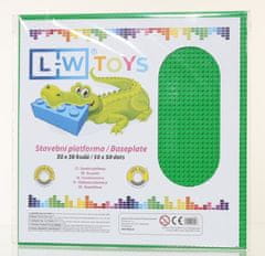 L-W Toys LW Toys Veľká podložka na stavanie 50x50 bodov zelená