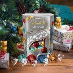 LINDT LINDOR zmes praliniek strieborná 337g