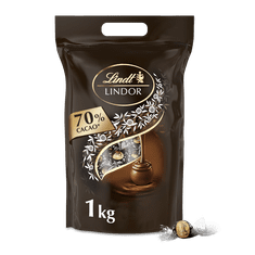 LINDT LINDOR pralinky Horká čokoláda 70% 1000g