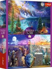 Trefl Puzzle Cesta po Amerike 2x500 dielikov