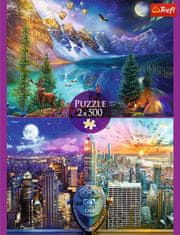 Trefl Puzzle Cesta po Amerike 2x500 dielikov