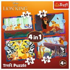 Trefl Puzzle Odvážny Leví kráľ 4v1 (35,48,54,70 dielikov)