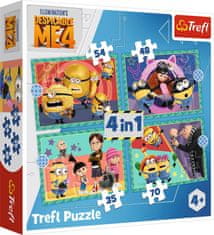 Trefl Puzzle Ja, zloduch 4: Šialenie Mimoni 4v1 (35,48,54,70 dielikov)