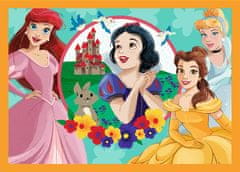 Trefl Puzzle Disney princeznej: Rozprávkové príbehy 4v1 (35,48,54,70 dielikov)