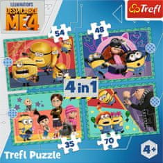 Trefl Puzzle Ja, zloduch 4: Šialenie Mimoni 4v1 (35,48,54,70 dielikov)