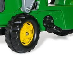 Kramp Šliapací traktor s nakladačom a vlečkou Rolly Kid John Deere zelený