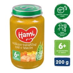 Hami Hráškovo-kukuričné pyré s teľacím (200 g) mäsovo-zeleninový príkrm