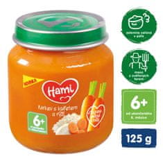 Hami Príkrm mäsovo-zeleninový Mrkva s kuraťom a ryžou 125g, 6+