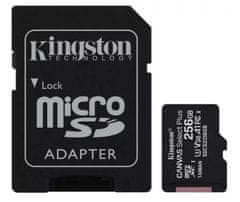 Kingston 256 GB pamäťová karta Micro SD karta Kingston CANVAS Select Plus + SD Adaptér, CLASS 10 - KINGSTON