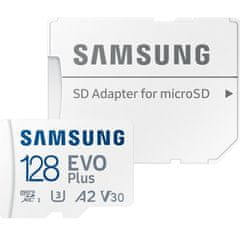 SAMSUNG 128GB pamäťová Micro SD karta Samsung EVO Plus + SD adaptér, CLASS 10 - SAMSUNG