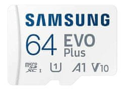 SAMSUNG 64 GB pamäťová Micro SD karta Samsung EVO Plus + SD Adaptér, CLASS 10 - SAMSUNG