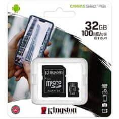 Kingston 32 GB pamäťová Micro SD karta Kingston + Adaptér, CLASS 10 - KINGSTON