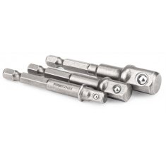 Powermat Sada adaptérov do vŕtačky 1/2" 3/8" 1/4", 3ks, šesťhran PM-ZADB-3T