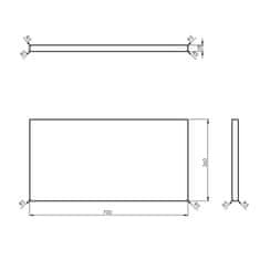 SAPHO WOODY doska 700x28x360mm, masív prírodný dub WD076-70 - Sapho