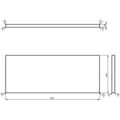 SAPHO WOODY doska 900x28x360mm, masív prírodný dub WD096-70 - Sapho