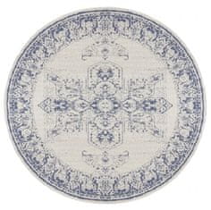 NORTHRUGS Kusový koberec Twin Supreme 104138 Blue / Cream kruh – na von aj na doma 140x140 (priemer) kruh