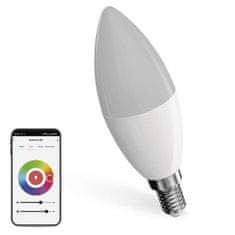 EMOS LED žiarovka GoSmart sviečka / E14 / 4,8 W (40 W) / 470 lm / RGB / stmievateľná / Zigbee