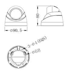 SAFETRONIK AHD kamera 2MP 1920x1080, 20m IR - Longse