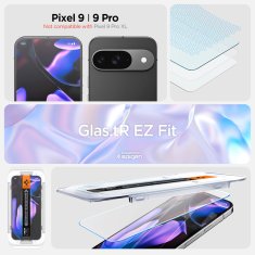 Spigen Glass tR EZ Fit 2 Pack, transparency - Google Pixel 9 Pro/Pixel 9