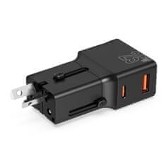 Mobile-origin Travel adapter 25W, EU/US/UK/AU, black