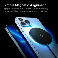 Spigen Power Arc ArcField Magnetic Wireless Charger, black - Fast Charging/7.5W