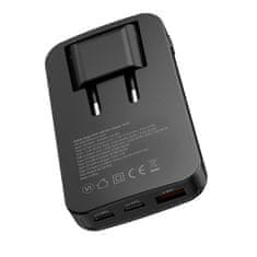 Mobile-origin 65W GaN III Slim Charger dual USB-C, Single USB-A black