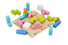 Adam toys Drevená skladacia hra TETRIS - 19ks