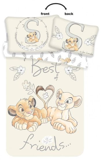 Jerry Fabrics Detská prikrývka na posteľ Disney The Lion King Best Friends 100x135cm, 40x60 cm