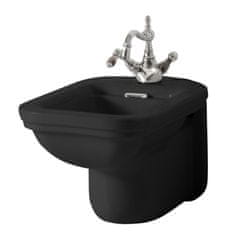 KERASAN WALDORF bidet závesný 37x55cm, čierna mat 4125K7 - Kerasan