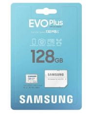 SAMSUNG 128GB pamäťová Micro SD karta Samsung EVO Plus + SD adaptér, CLASS 10 - SAMSUNG