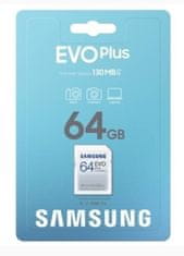 SAMSUNG 64 GB pamäťová Micro SD karta Samsung EVO Plus + SD Adaptér, CLASS 10 - SAMSUNG