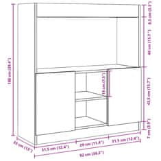 Petromila vidaXL Vysoká skrinka hnedý dub 92x33x100 cm kompozitné drevo