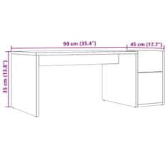 Vidaxl Konferenčný stolík staré drevo 90x45x35 cm kompozitné drevo