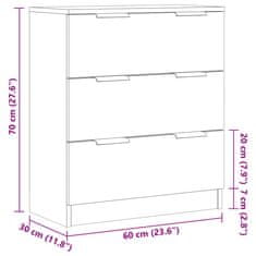 Petromila vidaXL Komoda artisian dub 60x30x70 cm kompozitné drevo