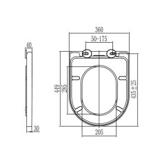 Mereo WC sedátko-hranaté, duroplast, Soft-Close, nerez. pánty - Easy Lock, biele M-CSS115S - Mereo