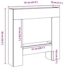 Vidaxl Obloženie krbu biele 81x18x82 cm kompozitné drevo